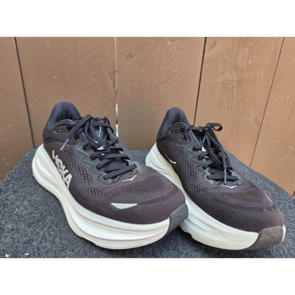 HOKA One One Bondi 9 Men\'s Size 9.5 2E Wide Black Running Walking Shoes main image 7